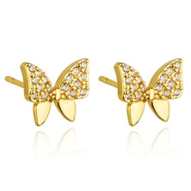 Imagem de LOMISS BRINCO LAÇO FOLHEADO A OURO 18K ZIRCÔNIA CRAVEJADA (Dourado, PEQUENO)