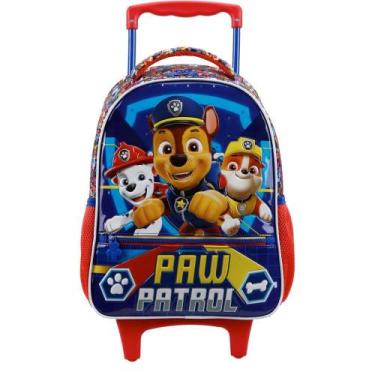 Imagem de Mochila Infantil com Rodinhas Patrulha Canina 16 POL com Carrinho de M