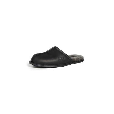 Imagem de UGG Pantufa masculina Scuff, Couro preto, 41