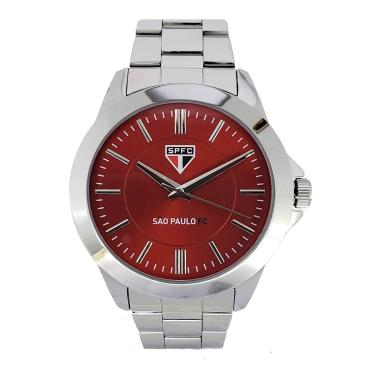 Imagem de Relógio São Paulo FC Oficial Aço Masculino SPFC-002-2