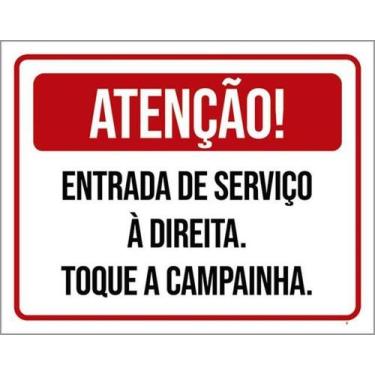 Imagem de Placa Sinalização - Atenção Entrada Serviço Direita 18X23 - Sinalizo