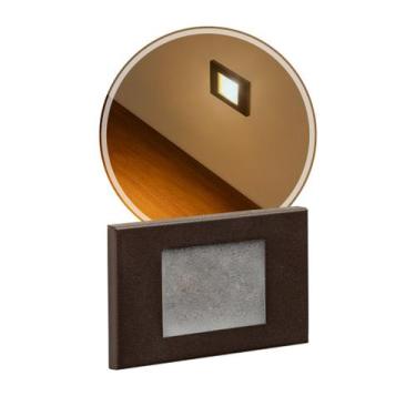 Imagem de 4X Balizador Embutir Parede Escada Caixa 4x2 MARROM ST1314 - Starlumen