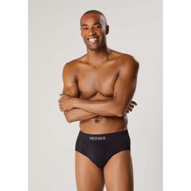 Imagem de Kit 2 Cuecas Slip Sem Costura - Hering, M, Preto