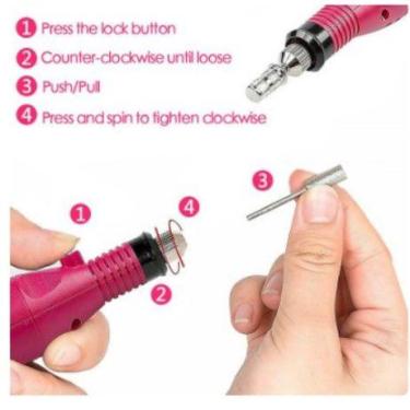 Imagem de Lixa Eletrica Para Unha Lixadeira Motor Polidora Manicure Pedicure Pro