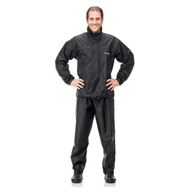 Imagem de Capa De Chuva Motoqueiro Nylon Pantaneiro Gola - Preto - G