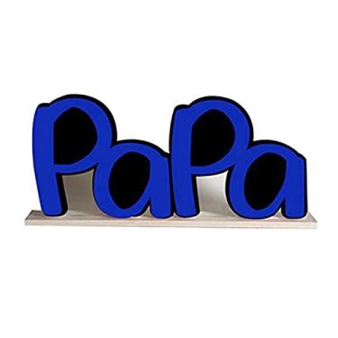 Imagem de Molduras criativas de madeira alfabeto pai PaPa moldura para fotos faça você mesmo artesanato casa desktop quadro decoração moldura (B) (F)