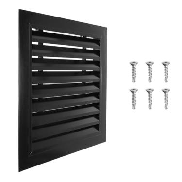 Imagem de PATIKIL Ventilação de frontão de 40,6 x 40,6 cm, 1 peça de ventilação de galpão de parede de liga de alumínio grade de ar quadrada com filtro inoxidável para teto de garagem no sótão da casa, tamanho