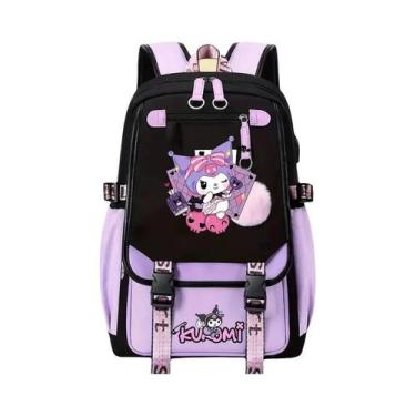 Imagem de Mochila Leve Com Estampa Kuromi Para Meninas, Grande Capacidade, Confo