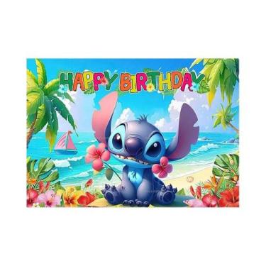 Imagem de Fundo De Festa De Aniversário Infantil Lilo E Stitch, Banner De Decora