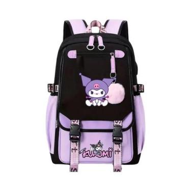 Imagem de Mochila Leve Com Estampa Kuromi Para Meninas, Grande Capacidade, Confo