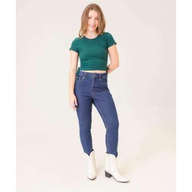 Imagem de Calça Jeans Skinny Feminina Marisa-15178, 40, Jeans azul