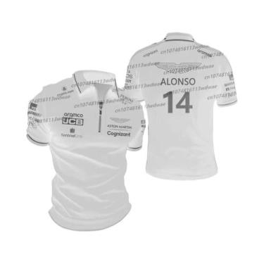 Imagem de Camisa Polo Unissex Aston Martin Fernando Alonso Racing Team Com Zíper