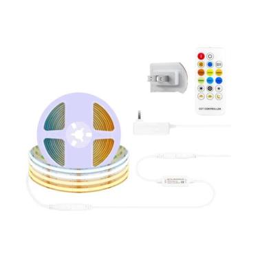 Imagem de Fita LED COB Dimmable De 10M 5M 2700K-6500K Branco Quente a Frio 576LE