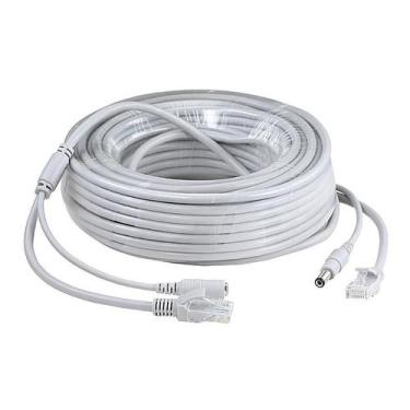 Imagem de Cabo Ethernet Cinza Para Câmera IP 5M/10M/15M/20M/30M CAT5/CAT-5e RJ45