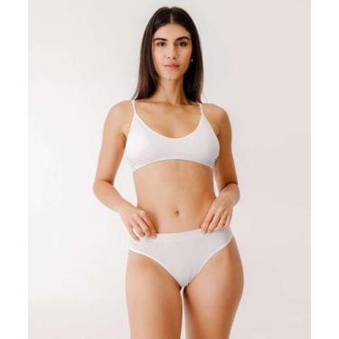 Imagem de Calcinhas Fio Dental Lurex Sem Costura Marisa Branco-37012, Branco, P