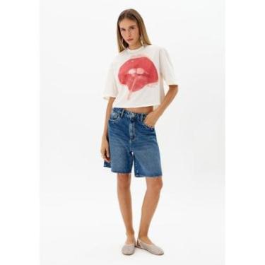 Imagem de Bermuda Jeans Comfort Cintura Super Alta-Feminino