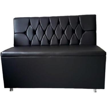 Imagem de Poltrona sofá booth black 1,60cm 3 lugares - O REI DAS POLTRONAS