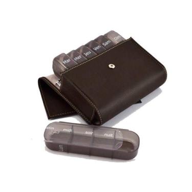 Imagem de Porta Comprimidos Pilbox Liberty V3 V4, CHOCOLATE