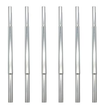 Imagem de LUMINFLY 6 peças extensores de eixo de golfe, aço de 1,5 cm, reforço de distância de batida, melhoria de balanço, portátil, acessórios de golfe prateados, 12,2 x 13,5 cm