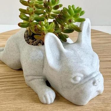 Imagem de Estátua De Cachorrinho Em Resina Para Plantas, Ornamento De 10x5x3.5cm