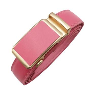 Imagem de Cinto Masculino De Luxo Em Couro Genuíno Preto Com Fivela Automática P