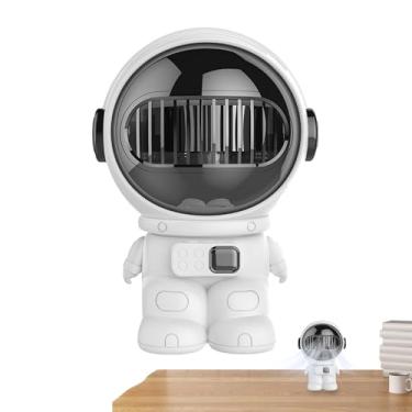 Imagem de Ventilador pequeno sem lâminas | Ventilador de mesa USB pequeno em forma de astronauta - Mini ferramenta de resfriamento elétrico de mesa USB sem lâminas para casa pessoal estudante quarto dormitório