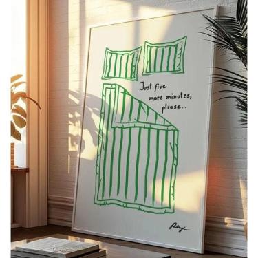 Imagem de Pôster De Lona Engraçado Para Quarto: Fique Na Cama, Boa Noite - Arte 