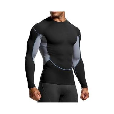 Imagem de Camiseta Masculina De Manga Longa De Secagem Rápida Para Corrida, Comp