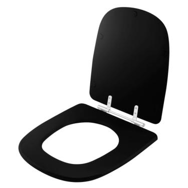 Imagem de Assento Sanitario Poliester Ibiza Preto Para Vaso Incepa