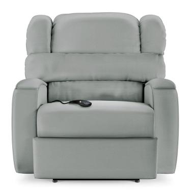 Imagem de Poltrona Do Papai Reclinável Sala De Cinema 2 Lugares Manual Baú Usb Pu Caramelo