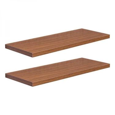 Imagem de Kit 2 Prateleiras 40 X 10cm Freijó Suporte Invisível