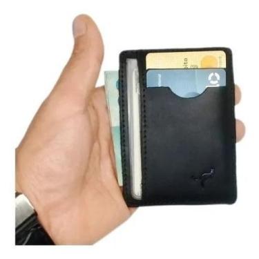 Imagem de Carteira Porta Cartão,cnh,cédulas,cartões Couro Legítimo - Ello Griff,