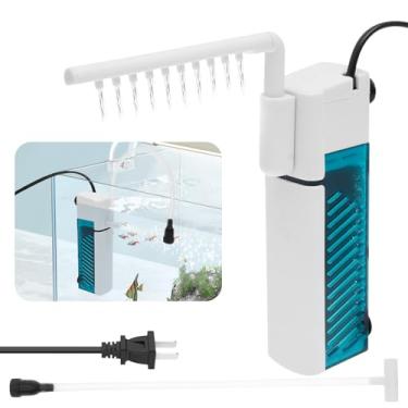 Imagem de Filtro interno de aquário, bomba de filtro de tanque de peixes com 2 modos para chuveiro de chuva e oxigenação, silenciosa de 3,5 W para água doce e salgada, 3,5 cm × 1,57" × 5,160 cm