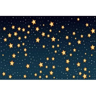 Imagem de Painel de Lona Céu Estrelas Cartoon - Fabrika de Festa, 150x100cm