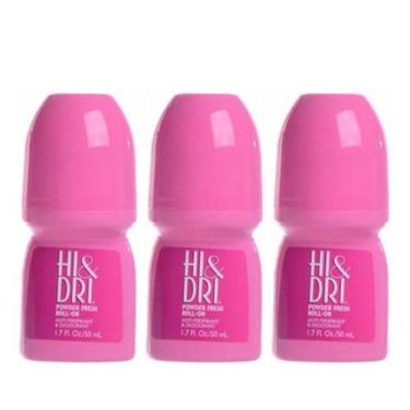 Imagem de Hi & Dri Roll-On Powder Fresh Antiperspirant Desodorante 50ml - 3 Unid