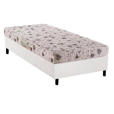 Imagem de Conjunto Box Solteiro: Colchão Espuma Herval D23 Sonum + Base Crc Courano White(88x188)