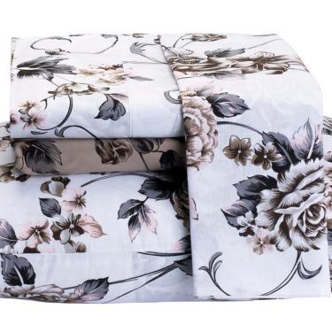 Imagem de Jogo De Cama Desire Casal King Size 4 Peças Percal 200 Fios 100% Algodão - Estampa Samara