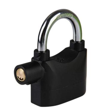 Imagem de Cadeado Com Alarme 110dba Trava Anti Furto à Prova D'água Para Bike Moto E Portão