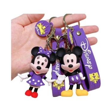 Imagem de Chaveiro De Boneca Disney Mickey Mouse E Minnie, Pingente De Carro E M