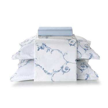 Imagem de Jogo de Cama Queen 100% Algodao Percal 180 Fios Uni Dohler Kit 4 Pecas