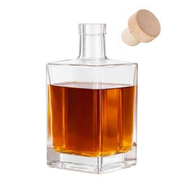 Imagem de Garrafa Vidro 500 ML Luxo Whisky Licor Bar Azeite Decoração Casa - Cas