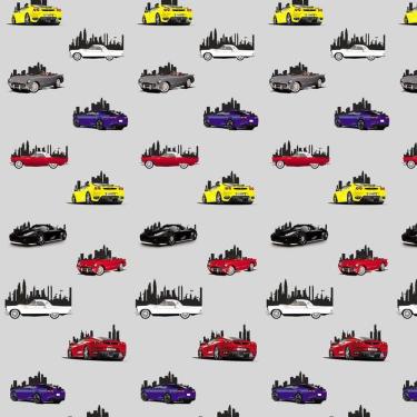 Imagem de Papel Parede Carros Famosos Autocolante Lavável Sala Quarto