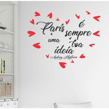 Imagem de Adesivo Decorativo De Parede Frase Paris É Sempre...