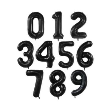 Imagem de Balões De Aniversário De 40 Polegadas Em Folha, Balões De Hélio Com Nú