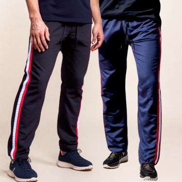 Imagem de Kit 2 Calças Tactel Masculina Esporte Treino Academia Agasalho 276 - G-Masculino