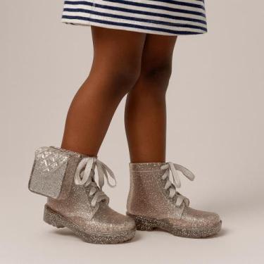 Imagem de Bota Coturno Infantil Lisa Transparente com Gliter - Giovana, Transpar