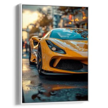 Imagem de Quadro decorativo Carro Lendário Nas Ruas ao Entardecer - Art Canvas, 