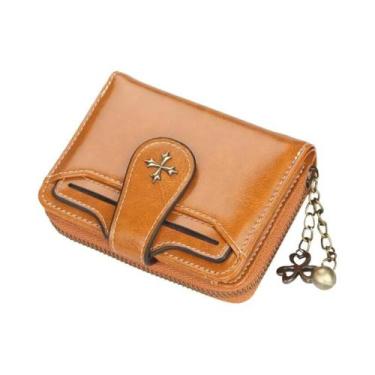Imagem de Carteira Feminina De Couro Pu, 2023, Porta-cartões Curto, Bolsa Com Zí