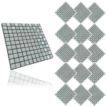 Imagem de Pastilha De Vidro Adesiva Kit 15 Uni Parede Cozinha Banheiro Sala Decorativa Facil Aplicacao Moderna Requintado Reforma