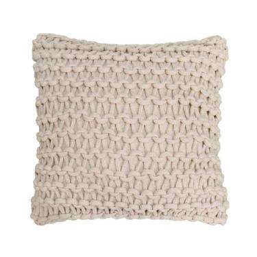 Imagem de Capa De Almofada Decorativa Moderna Corda 45 X 45 Artesanal Cru Natura